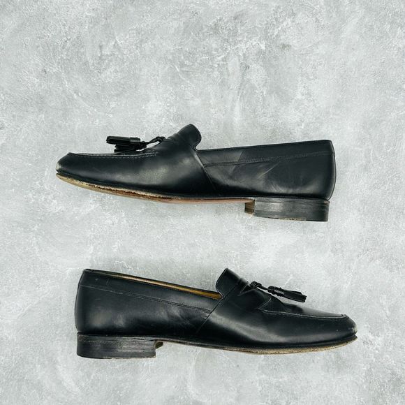 Vintage Bally Tassel Leather Loafers Dress Shoes Size 7 eee - Picture 8 of 13